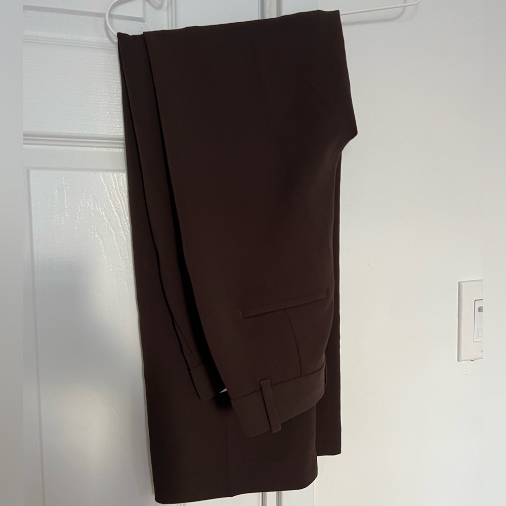 Aritzia Wilfred Effortless Pant Chocolate brown size 0 - Picture 2 of 9